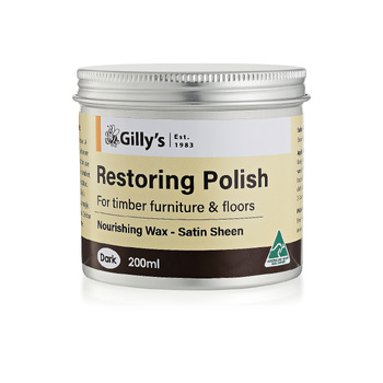 Gilly's 200ml Dark Restoring Polish For Timber Furniture/Floors