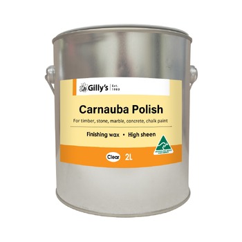 Gilly's 2L Clear Carnauba Polish Finishing Wax For Timber