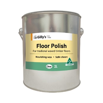 Gilly's 2L Clear Floor Polish Nourishing Wax For Timber Floor