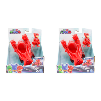 2PK PJ Masks Hero Vehicle Owl Glider Car/Action Figure Toy Red Kids 3y+