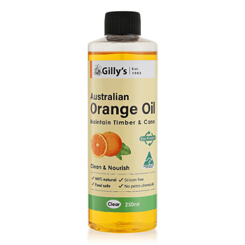 Gilly's Australian 250ml Orange Oil Maintenance Polish For Timber/Cane