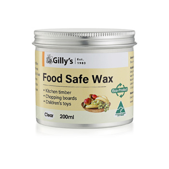 Gilly's Food Safe Wax for Kitchen Timber/Chopping Boards/Toys 200ml