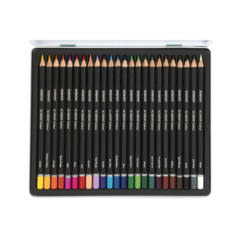 Derwent Academy Art Craft Hexagonal Colour Pencil Tin 24pc
