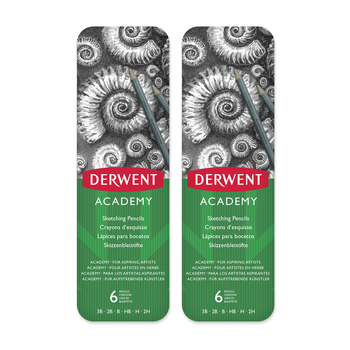 Derwent Academy Art Craft Hexagonal Sketch Pencil Tin 12pc