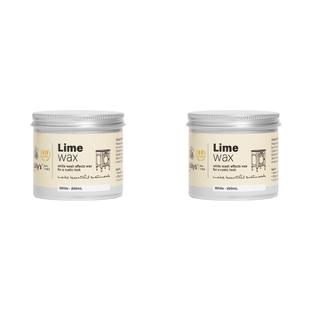 2PK Gilly's Lime Indoor Wood/Furniture Wax 200ml - White Wash Effects