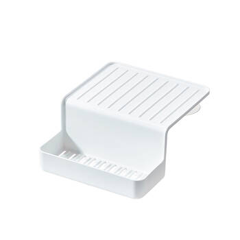 iDesign Classic Plastic Double Suction Sink Caddy - White