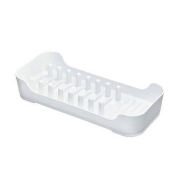 iDesign Classic Plastic Compact Dish Rack 42.8cm - White