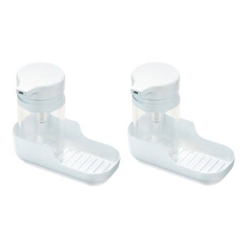 4pc iDesign Classic Plastic Soap Pump & Tray Kitchen Caddy 17.5cm - White