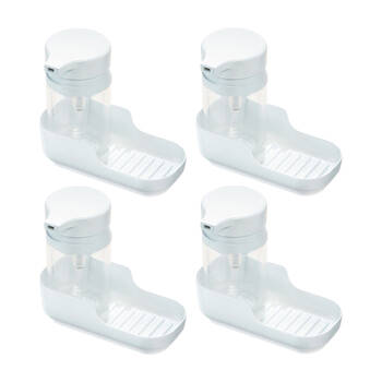 8pc iDesign Classic Plastic Soap Pump & Tray Kitchen Caddy 17.5cm - White