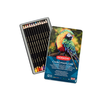 12PK Derwent Chromaflow Professional Drawing/Colouring Pencil Tin