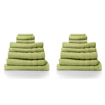 2x 8pc Royal Comfort Eden Egyptian Cotton Towel Pack - Spearmint