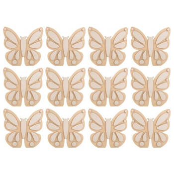 12PK Kaleidoscope Paint Your Own Wooden Butterfly Kids/Children Art Craft