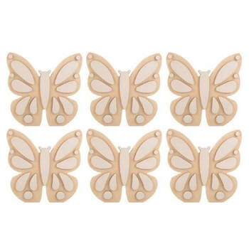 6PK Kaleidoscope Paint Your Own Wooden Butterfly Kids/Children Art Craft