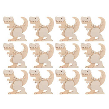 12PK Kaleidoscope Paint Your Own Wooden Dinosaur Kids/Children Art Craft