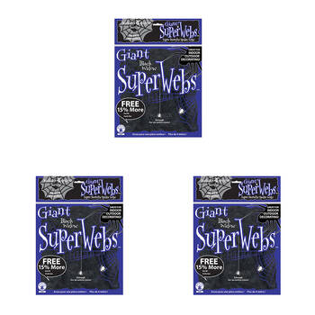 SuperWebs 8m Spider Webbing Giant Decor Green Glow