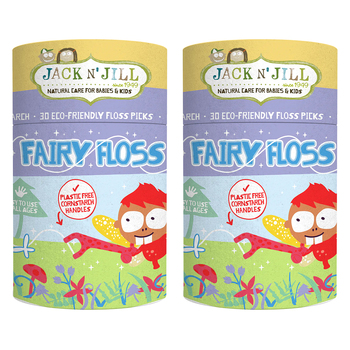2x 30pc Jack N' Jill Fairy Floss Picks Baby/Kids Oral Care