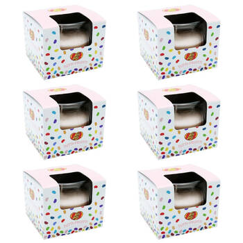 6PK Jelly Belly Tutti Frutti Scented Candle Pot Home Room Fragrance 85g Pink