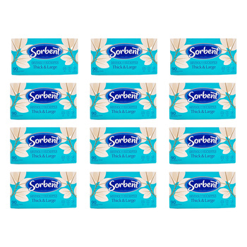 1080pc Sorbent Facial Tissues Thick & Large Menthol w/ Eucalyptus Scent