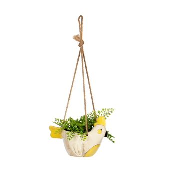 Hanging Pot 22cm Garden Decor Plant Holder - Cocky White