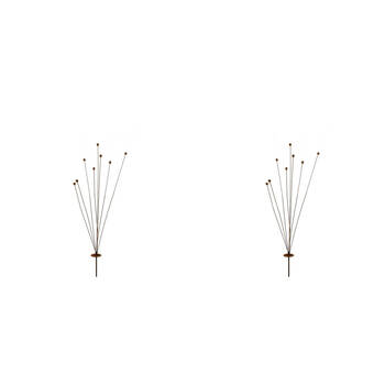 2PK Metal Stake Spray Knobby Club Rush Short 5x95cm - Rust