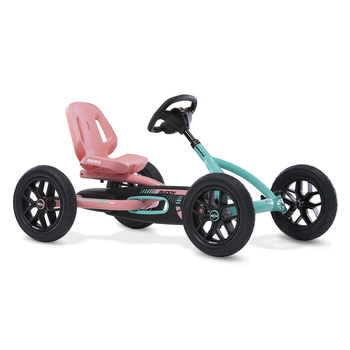 Berg Buddy Lua 2.0 Kids/Children's Pedal Go Kart Pink/Mint 3-8y