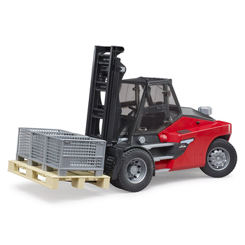 Bruder 1:16 Linde HT160 42.9cm Fork Lift w/ Pallet/3 Cages Toy 4y+