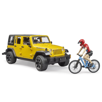 Bruder 1:16 Jeep Wrangler 32cm Rubicon w/ Mountain Bike/Cyclist