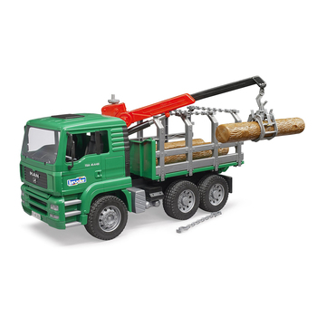 Bruder 1:16 MAN TGA 43cm Timber Truck w/ Loading Crane/3 Trunks Kids 4y+
