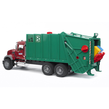 Bruder 1:16 MACK Granite 69cm Garbage Truck Rear Loading Red/Green Kids 4y+