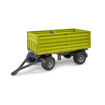 Bruder ABS Fliegl 3-Way Tipping Trailer w/Removable Top 48cm Toy Green 4y+