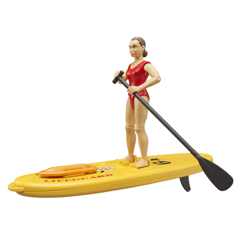 Bruder Bworld Life Guard with Stand Up Paddle Board Kids Toy 4y+