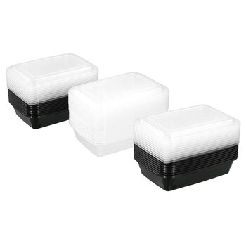 3x 10PK Lemon & Lime 1200ml Reusable Meal Prepping Food Container Assorted