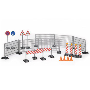 Bruder Construction Accessories Fencing & Hazard Signs Set