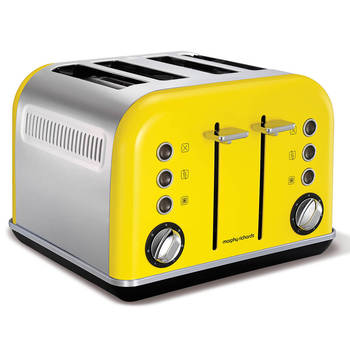 Morphy Richards 242025 Yellow 4 Slice Accents Toas