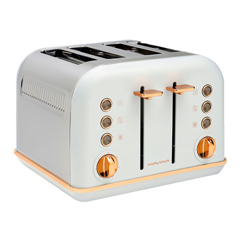 Morphy Richards 1880W Accents Rose Gold 4 Slice Toaster Ocean Grey