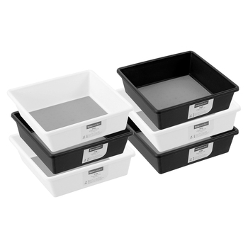 6x Boxsweden 17x5cm Grip Square Organiser Tray - Assorted