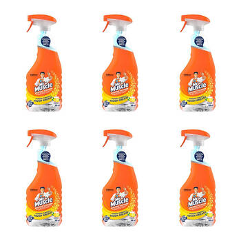 6PK Mr. Muscle Liquid Spray Kitchen Cleaner 500ml - Lemon