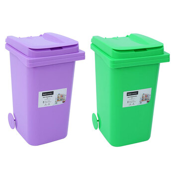 2x Boxsweden 22x31.5cm/6L Wheelie Bin Container - Assorted