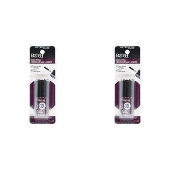 2PK Maybelline 7ml Nail Lacquer Longwear Fast Gel Possessed Plum
