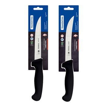 2pc Tramontina Professional Master Boning and Curved Boning Knife 15cm Blade