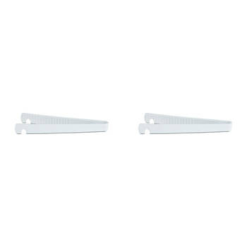 2PK Butterie Plastic Toaster Compact Kitchen Tongs 24x8.7cm - White