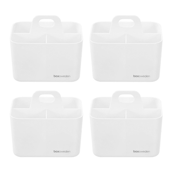 4PK Boxsweden Caddo 3-Section 15cm Organiser w/ Carry Handle Assorted
