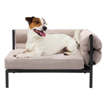 Paws & Claws Elevated Sofa Pet Bed Medium 64.5x49cm - Linen Beige