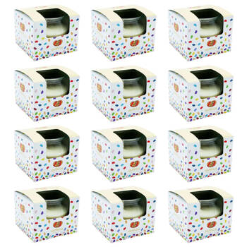 12PK Jelly Belly French Vanilla Scented Candle Pot Home Room Fragrance 85g White
