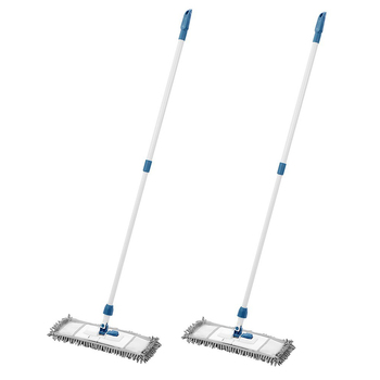 2x Boxsweden Clean Chenille 1.33m Sweeping Broom w/ Telescopic Handle 
