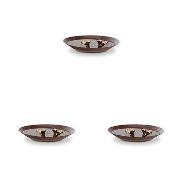 3PK Porcelain Floating Platypus Figurine 14x8cm - Gold