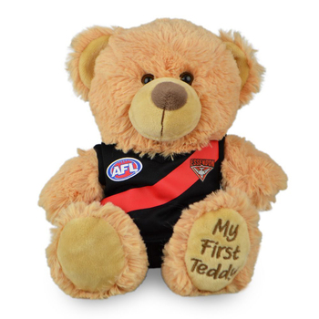 AFL Essendon First Teddy Bear 23cm Plush Stuffed Animal Kids Soft Toy