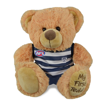 AFL Geelong First Teddy Bear 23cm Plush Stuffed Animal Kids Soft Toy