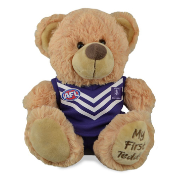 AFL Fremantle First Teddy Bear 23cm Plush Stuffed Animal Kids Soft Toy
