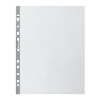 100pc Marbig Medium Weight A4 Ring Binder Sheet Protectors - Silver
